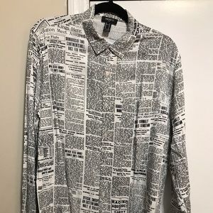 Men’s news print shirt